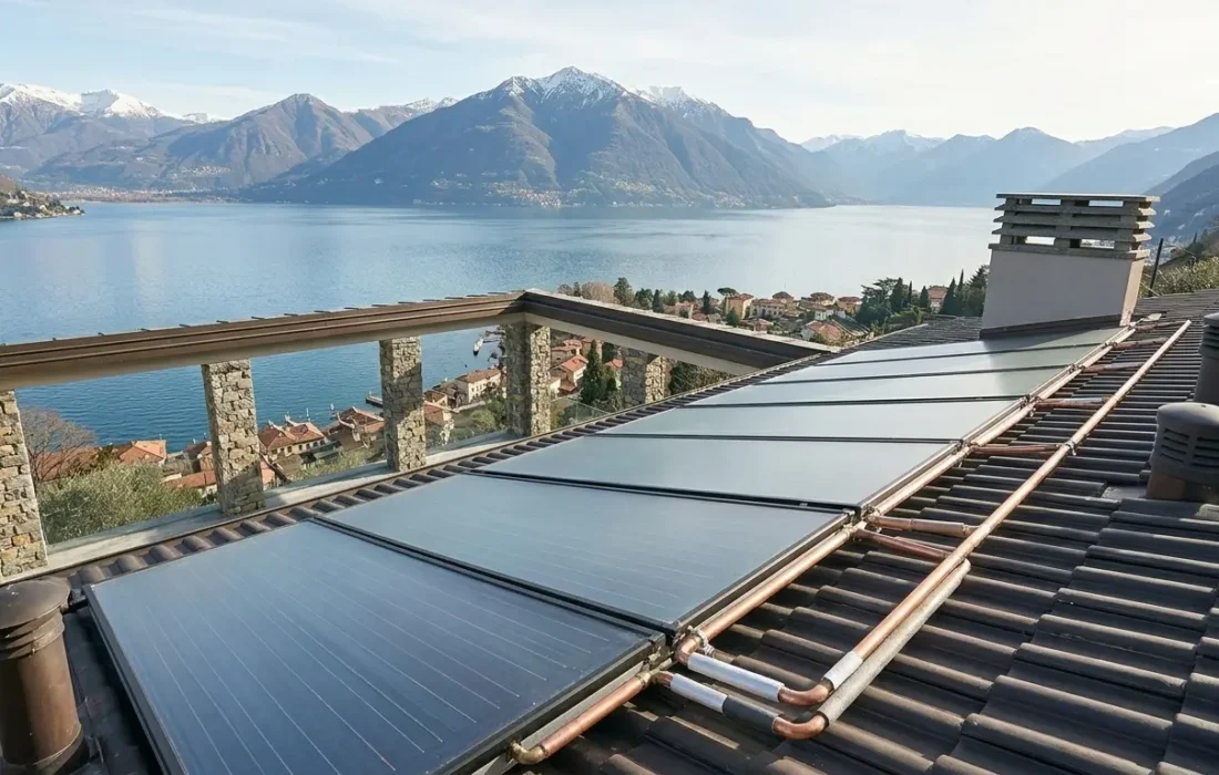 pannelli solari installati su tetto